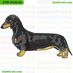 Dachshund Embroidery Design 269