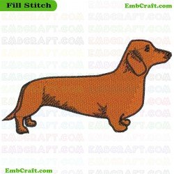 Dachshund Embroidery Design 515