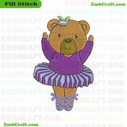 Dancing Bears Embroidery Design 280