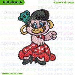 Dancing Duck Embroidery Design 11