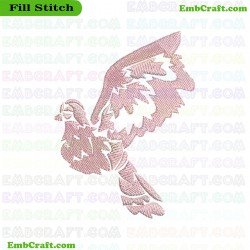 Decorative Dove Embroidery Design 1