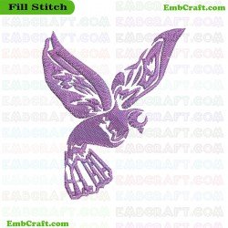 Decorative Dove Embroidery Design 2