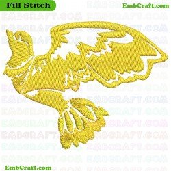 Decorative Dove Embroidery Design 8