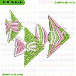 Decorative Fish Embroidery Design 1