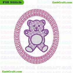 Decorative Pink Archway Embroidery Design 495