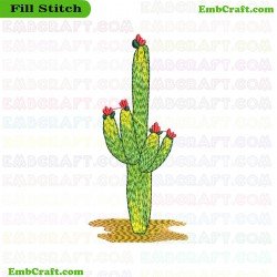 Desert Cactus Embroidery Design 8