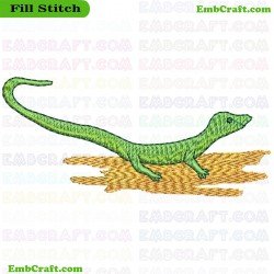 Desert Lizard Embroidery Design 2