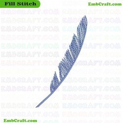 Detailed Feather Embroidery Design 11