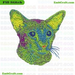 Digital Dog Head Embroidery Design 513