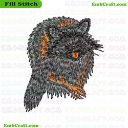 Digital Raccoon Embroidery Design 95