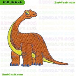 Dinosaur Embroidery Design 128