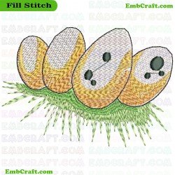 Dinosaur Embryos In Hatching Stages Embroidery Design 90
