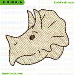 Dinosaur Head Embroidery Design 60