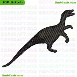 Dinosaur Silhouette Embroidery Design 18