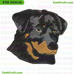 Dog Embroidery Design 216