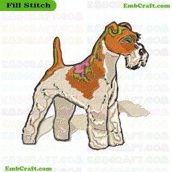 Dog Embroidery Design 253