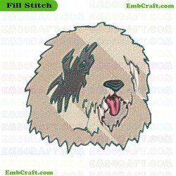 Dog Face Embroidery Design 240