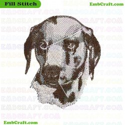 Dog Face Embroidery Design 346