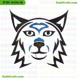 Dog Face Embroidery Design 355