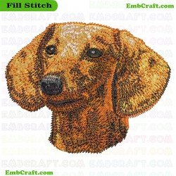 Dog Face Embroidery Design 38