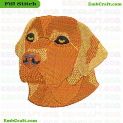 Dog Face Embroidery Design 483