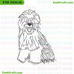 Dog Pattern Embroidery Design 185