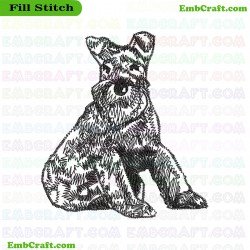 Dog Portrait Embroidery Design 25