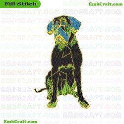 Dog Portrait Embroidery Design 387