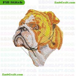 Dog Portrait Embroidery Design 412