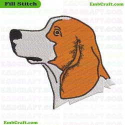 Dog Profile Embroidery Design 119