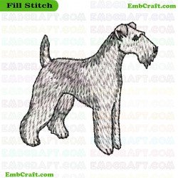 Dog Representation Embroidery Design 135