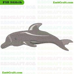 Dolphin Embroidery Design 107