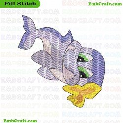 Dolphin Embroidery Design 10