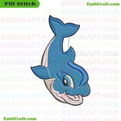 Dolphin Embroidery Design 16