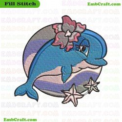 Dolphin Embroidery Design 20