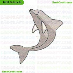 Dolphin Embroidery Design 30