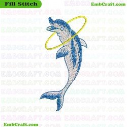 Dolphin Embroidery Design 37