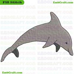 Dolphin Embroidery Design 82