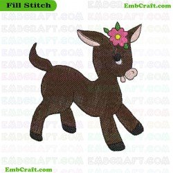 Donkey Embroidery Design 2