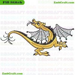 Dragon Embroidery Design 115