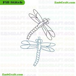 Dragonflies Embroidery Design 26