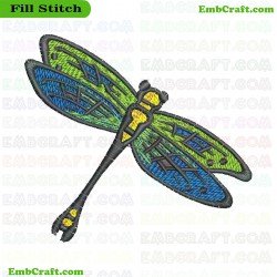 Dragonfly Embroidery Design 11