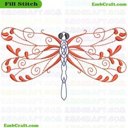 Dragonfly Embroidery Design 41