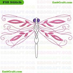 Dragonfly Embroidery Design 47