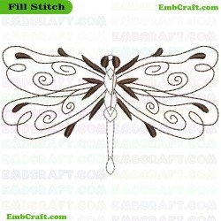 Dragonfly Embroidery Design 48