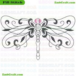 Dragonfly Embroidery Design 50