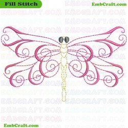 Dragonfly Embroidery Design 58