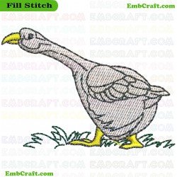 Duck Embroidery Design 15