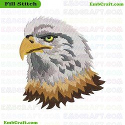 Eagle Head Embroidery Design 12