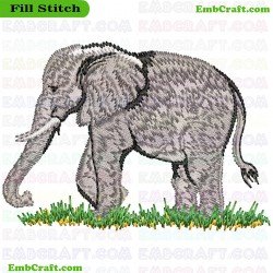 Elephant Embroidery Design 23